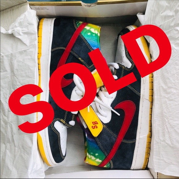 Nike dunk Sb 2008 Gold box tie die RARE